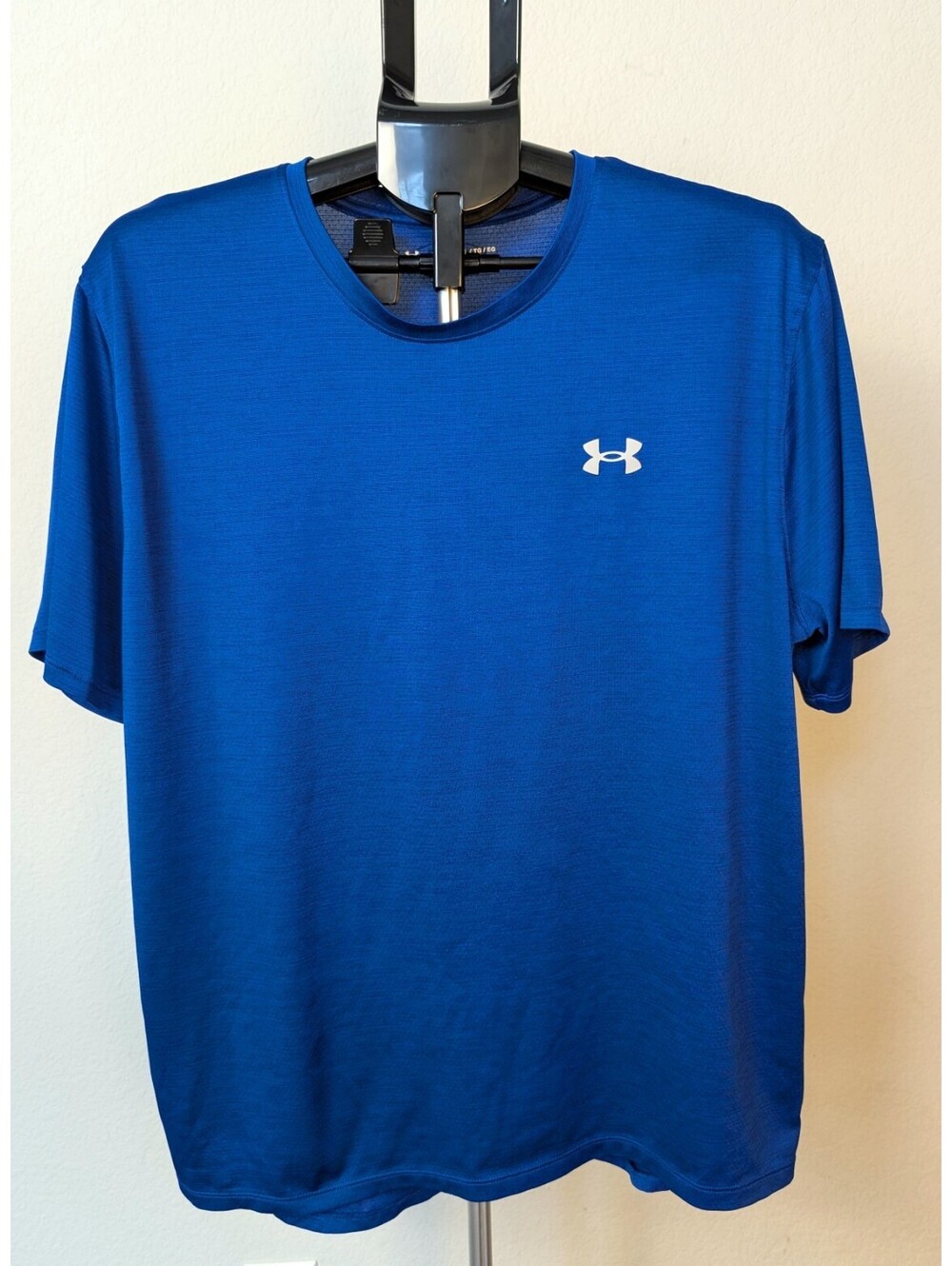 Under Armour Men's Blue Heather Tech T-Shirt XL Loose Fit Activewear